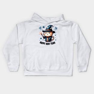 Happy New Year Cat Kids Hoodie